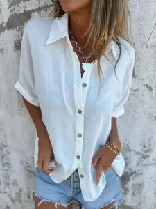 The "Breezy" Coastal Oversized Button-Down / Beach- to-Bistro Cover Up