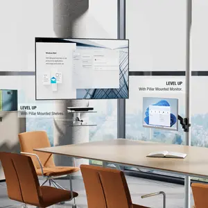 CondoMounts CLMTVT1064 TILT Only-LARGE Pillar TV Mount | Column TV Mount | Round & Square Post TV Mount | No Drill | Holds 120lbs | Fits 37-in. to 85-in. TVs | Fits Pillars 8-in & Wider | White Strap