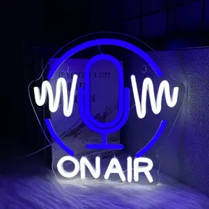 ON AIR Neon Light Recording Neon Signs Wall Decor for Podcast Setup,Broadcasting Room,Radio Station,Home Studio, Gift Art for Friends,USB Powered