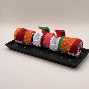 Sushi Weekly Pill Organizer Rainbow Roll Supplement Container with 7 Colorful Containers and Hidden To-Do List Compartment for Vitamins and Travel Essentials - Healthcare