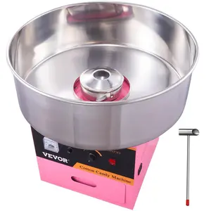 【Summervibes】VEVOR Electric Cotton Candy Machine,  1000W Candy Floss Maker, Commercial Cotton Candy Machine with Stainless Steel Bowl, Sugar Scoop, and Drawer, Perfect for Home Kids Birthday, Family Party Pink