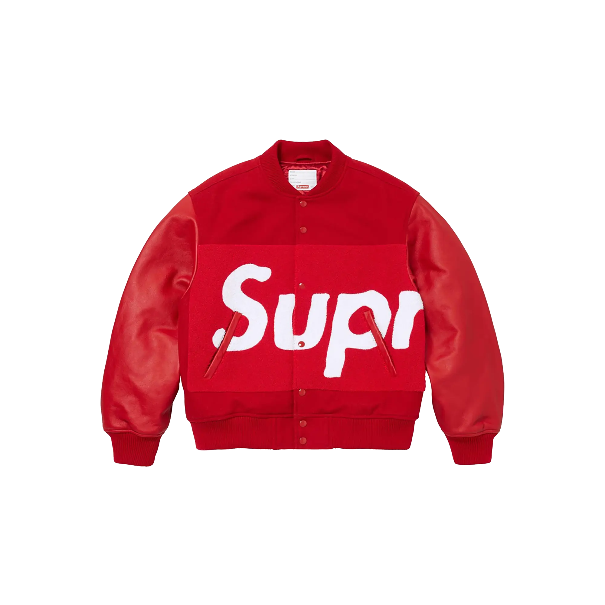 Big Logo Chenille Varsity Jacket "SS24 - Red" SU27585
