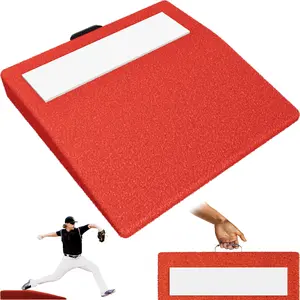 2-Piece/3-Piece Portable Baseball Pitching Mound - Professional Foldable Pitching Mound with Pitching Rubbe and Wheels, Ideal for All Ages