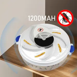 Automatic Fly Control Repeller 1200mAh Rotating Fly Catcher High Efficiency Mosquito Repellent Home Kitchen Flytrap