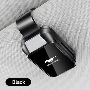 Car Sun Visor Glasses Clips Eyeglasses Storage Holder Auto Interior Accessories For Ford Mustang GT 2020 2019 2018 2017 2016 SHELBY