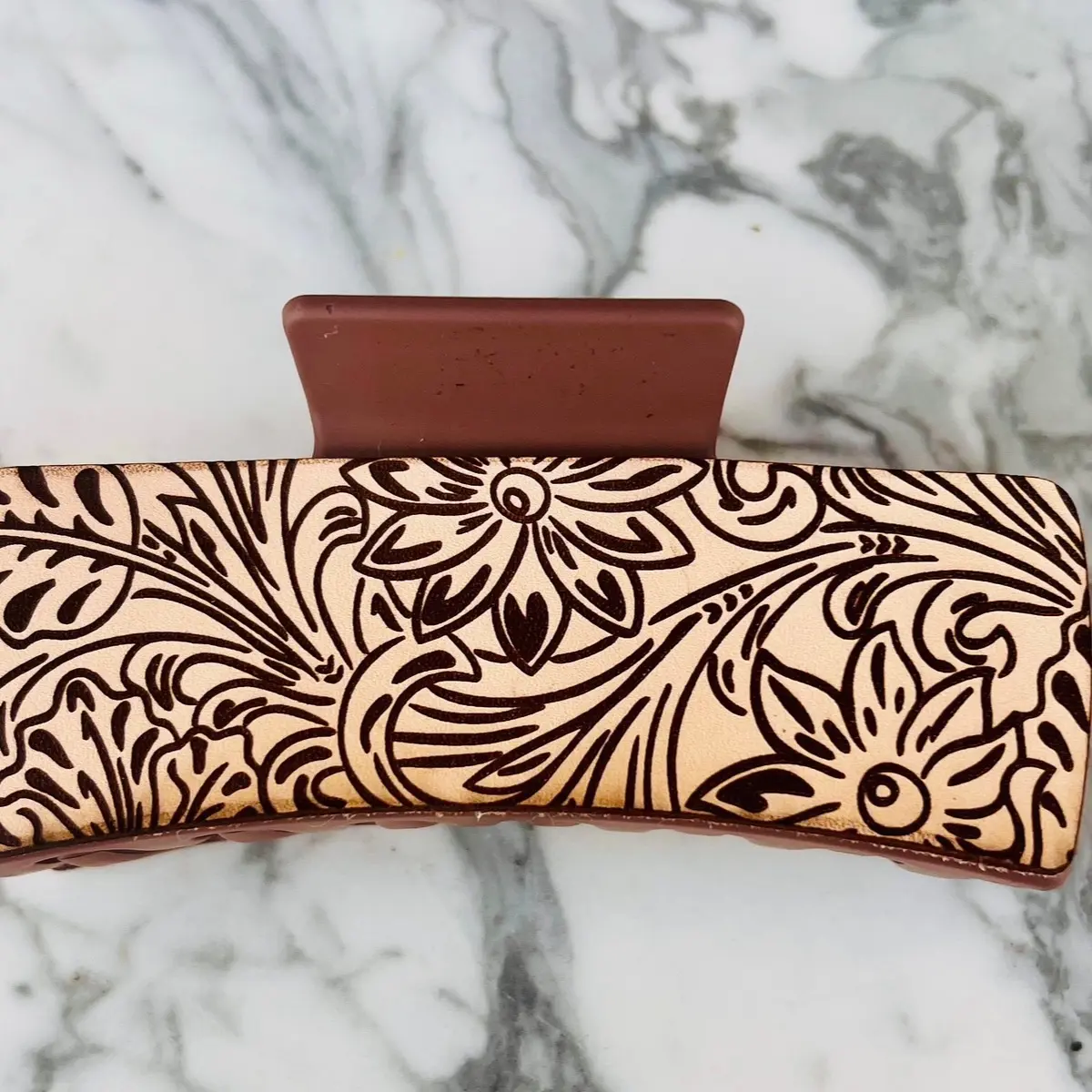 Trendy Leather Hair Clip