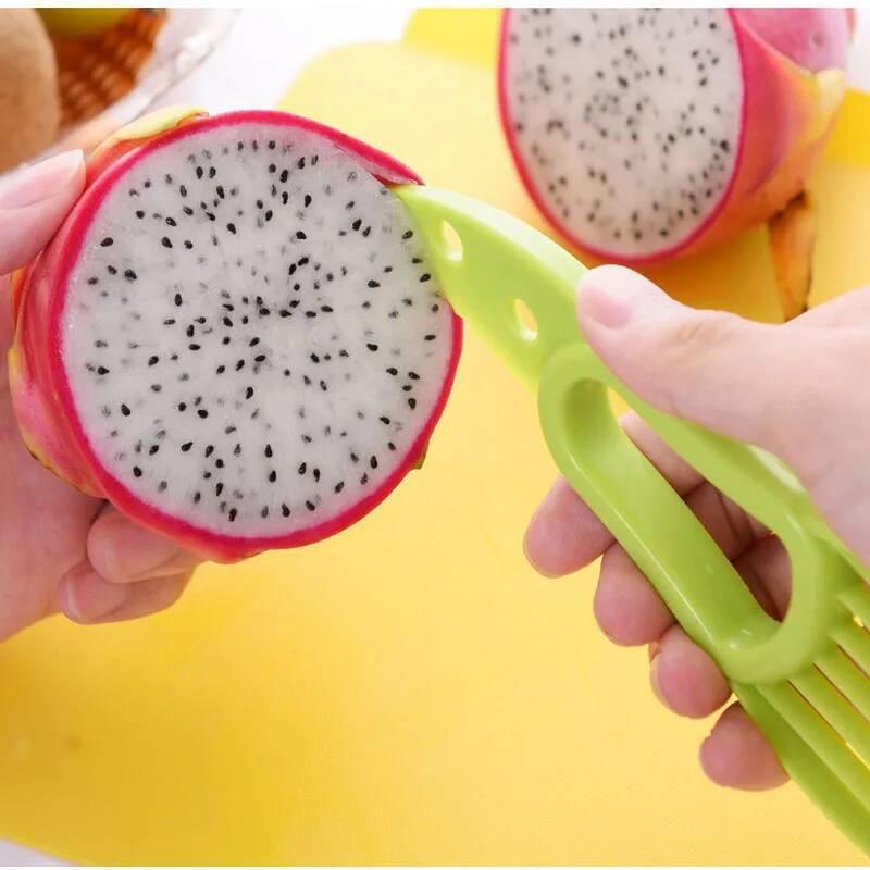 3 In 1 Avocado Slicer Shea Corer Butter Fruit Peeler Cutter Pulp Separator Plastic Knife Kitchen Vegetable Tools Kitchen Gadgets