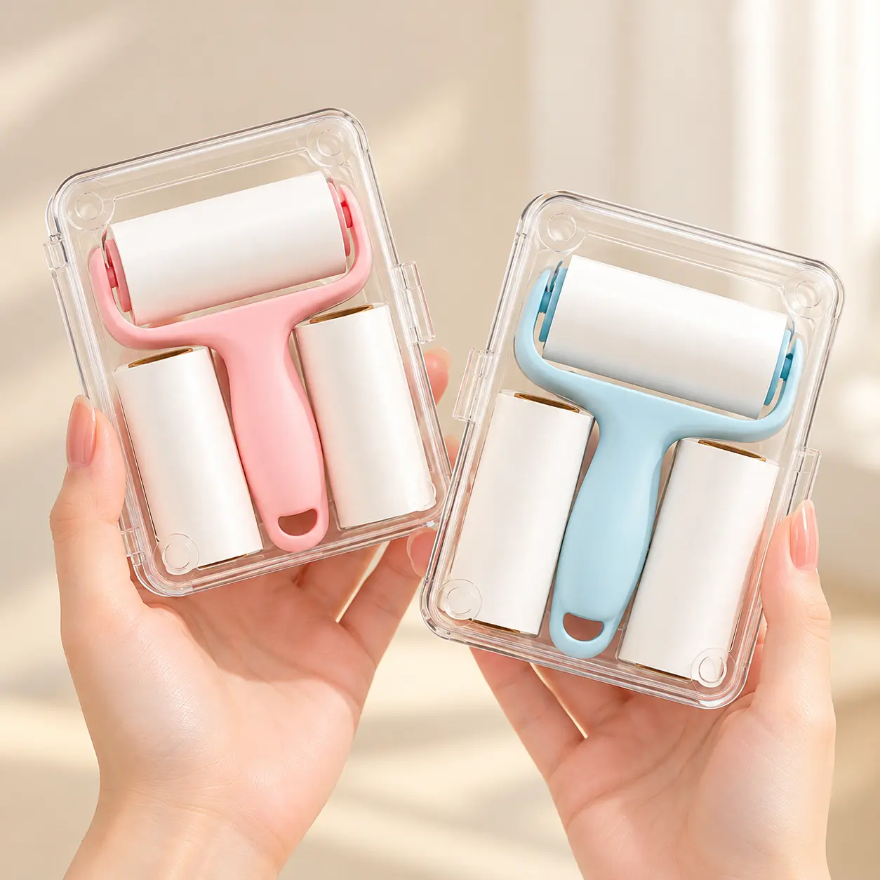 Pocket Portable Fuzz Roller, Mini Plush Lint Roller for Pet Hair Removal, Suitable for Travel, Business Trip, Home & Car, Reusable & Essential Cleaning Tool - mm2
