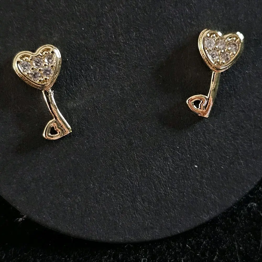 Gold-Plated Key Earrings