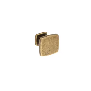 Antique Brass Square Cabinet Knob – Farmhouse Hardware