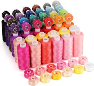 72pcs Sewing Thread Set: Prewound Bobbins, 400 Yards Polyester Thread Spools for Hand & Sewing Machine, Emergency Home and DIY Use, Stocking Stuffers Gifts for Women Adults Mom