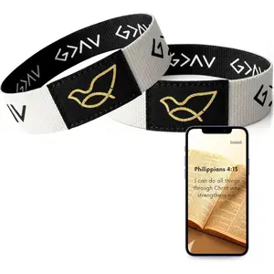 WWJD  Verse Bracelets, Baptism & Confirmation Gifts for Men Women, Tap to Read Scripture via Phone, Christian  Bracelet, Faith Religious
