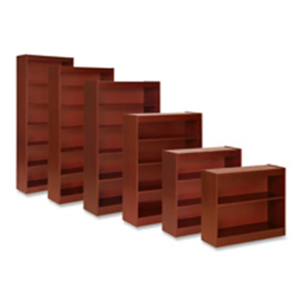 Lorell LLR89050 2 Shelf Panel Bookcase- 36in.x12in.x30in.- Cherry