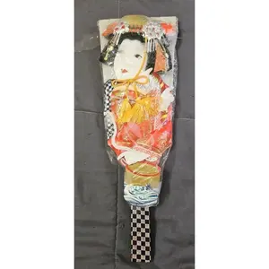 NIP Vintage Geisha Japanese Hagoita Wooden Badminton Paddle