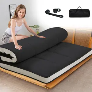 SLSY Japanese Floor Mattress Futon Mattress, 4" Thicken Tatami Mat Sleeping Pad Foldable Roll Up Mattress Boys Girls Dormitory Mattress Pad Kids Floor Lounger Pillow Bed, Twin Full Queen Size