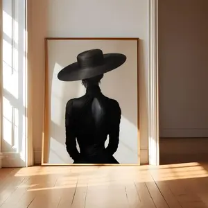 African American Vintage Wall Art, Black Woman Portrait Print, Artwork by Black Artists, 5 Size 8x12 to 27x40 inch, Room Decor, Unframed