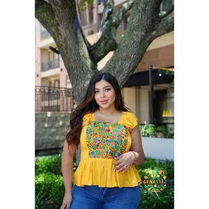 Ximena Embroidery Top - Elegant Design with Floral Elements, Ideal for Special Occasions and Versatile Wear