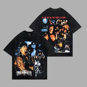 Big Evil The Undertaker Premium Acid Washed 100% Cotton T-Shirt, WWE Legend Graphic Tee, The Ministry of Darkness Fans, Brothers of Destruction Wrestling Shirt, Vintage Attitude Era Fan Merch, Classic 2000s Wrestling Legend Apparel