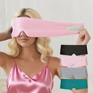 Real Silk Eye Mask, Full Coverage Soft Fabric, Lightweight, Smooth Texture, Safe Skin-Friendly, Comfortable Fit, Reusable Ice Pack, Portable Eye Mask, Sleep Aid Tool