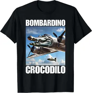 Bombardino Crocodilo Brainrot funny vintage unisex t-shirt, Brainrot tee, Bootleg Rap Tee, Italian Brainrot Meme, Crocodile Tee