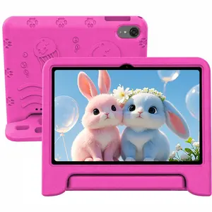 JUNINKE 10.1 Kids Tablet, Android 15, 64GB, Shockproof Case, Parental Controls, Dual Camera, WiFi, Rose