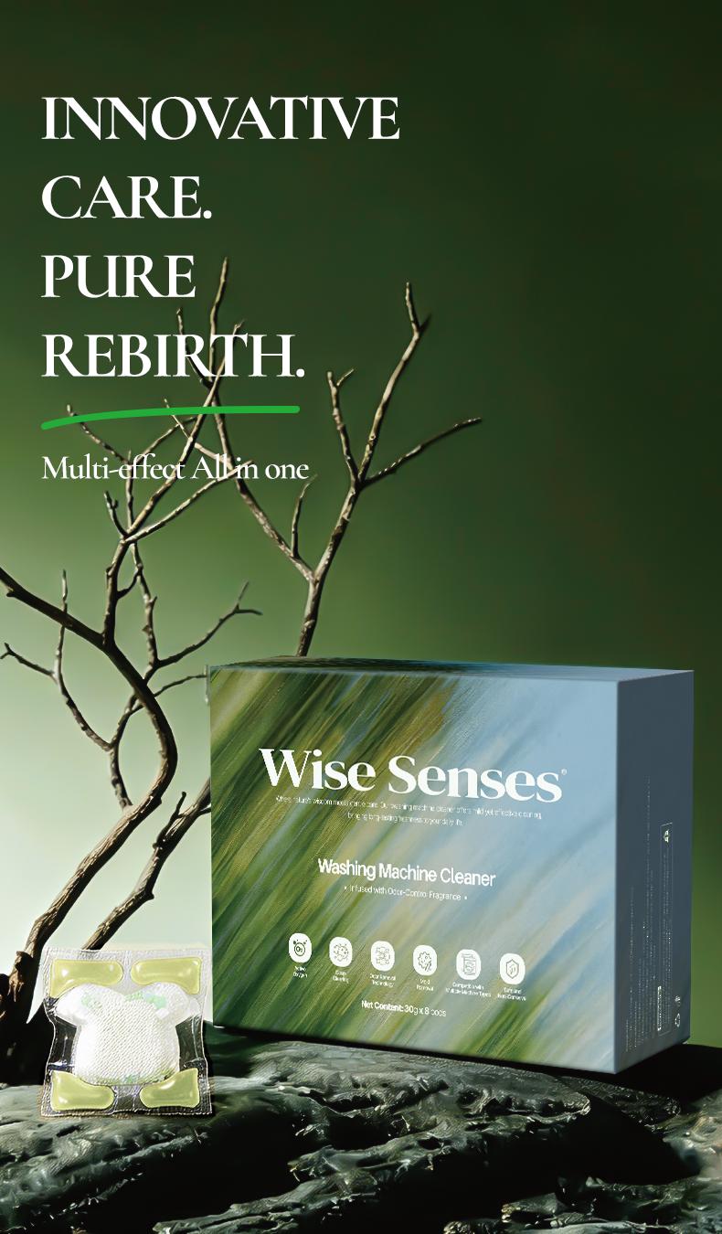 Wise Senses 32g Jumbo Washing Machine Cleaner Pods, 8 Count, 2-in-1 Deep Clean & Deodorizing Washer Cleaner, Helps Remove Pet Hair Residue, Musty Odor & Grime, Scented Descaler for All Washer Types Household，ultimate solution