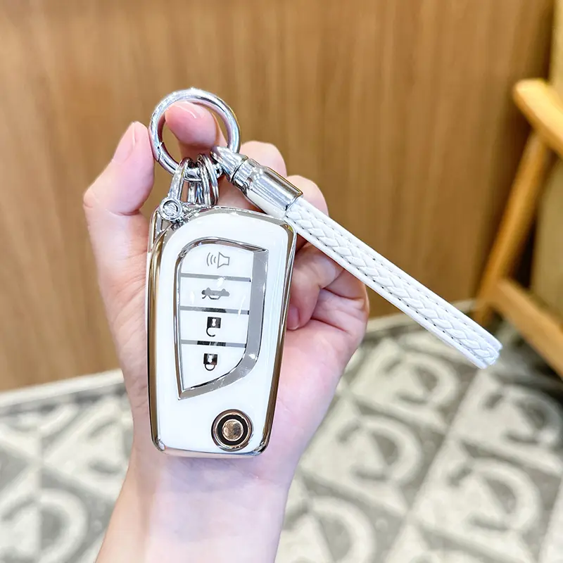 ACEBOY for Toyota Key Fob Cover Special Soft TPU Key Case Key Shell Compatible with Camry SE/LE,RAV4 LE,Corolla SE/LE Fortuner Tundra Highlander Challenger Key Shell