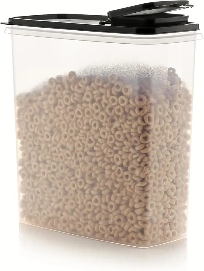 Tupperware Cereal Storer See-Through Container with Lid for Cereal Pasta & Bulk Foods Keeps Moisture Out Maintains Freshness Flip-Top Pouring Mess-Free Easy Portion Control Kitchen Storage Utensils