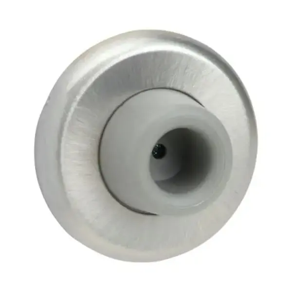 Pamex DD0253SS Commercial Concave Wall Stop - Satin Stainless Steel Finish, 2-1/2 in. Diameter, 3-1/8 in. Length, 15/16 in. Height, 1/1/4" Screw
