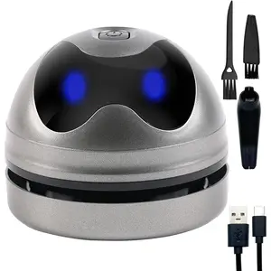 Desktop Vacuum Cleaner Mini Vacuum Cleaner for Desk Table Crumbs Vacuum Sweeper USB Type-C Rechargeable Keyboard Computer Vacuum Cleaner with Nozzle