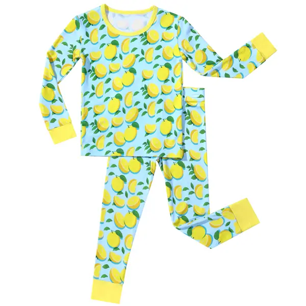 Kids' Bamboo 2-Piece Snug-Fit Long Sleeve Pajamas Sets, Ultra-Soft Breathable Sleepwear for Toddlers (18M-5Y), All-Season Sleepers