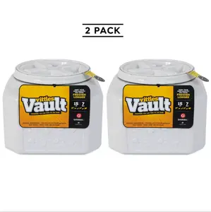 (2 pack) Gamma2 Vittles 15 lbs Pet Food Storage Vault | Secure Airtight Container for Dry Dog & Cat Food Organization, Pet Food Box, Pet Feed Storage, Storage Bucket, Animal Food Container