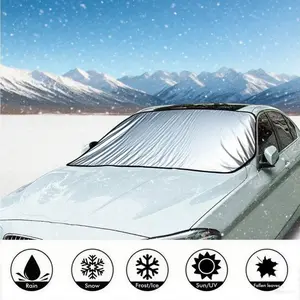 Car Accessories Windshield Sun Shade Sun Protector 81.1 x 45.6 Inches All-Weather Winter Guard Resistant to Rain Frost Snow UV Rays Dust Waterproof Sunshade Windshield Cover for Winter Car Sun Shade Sun Visor
