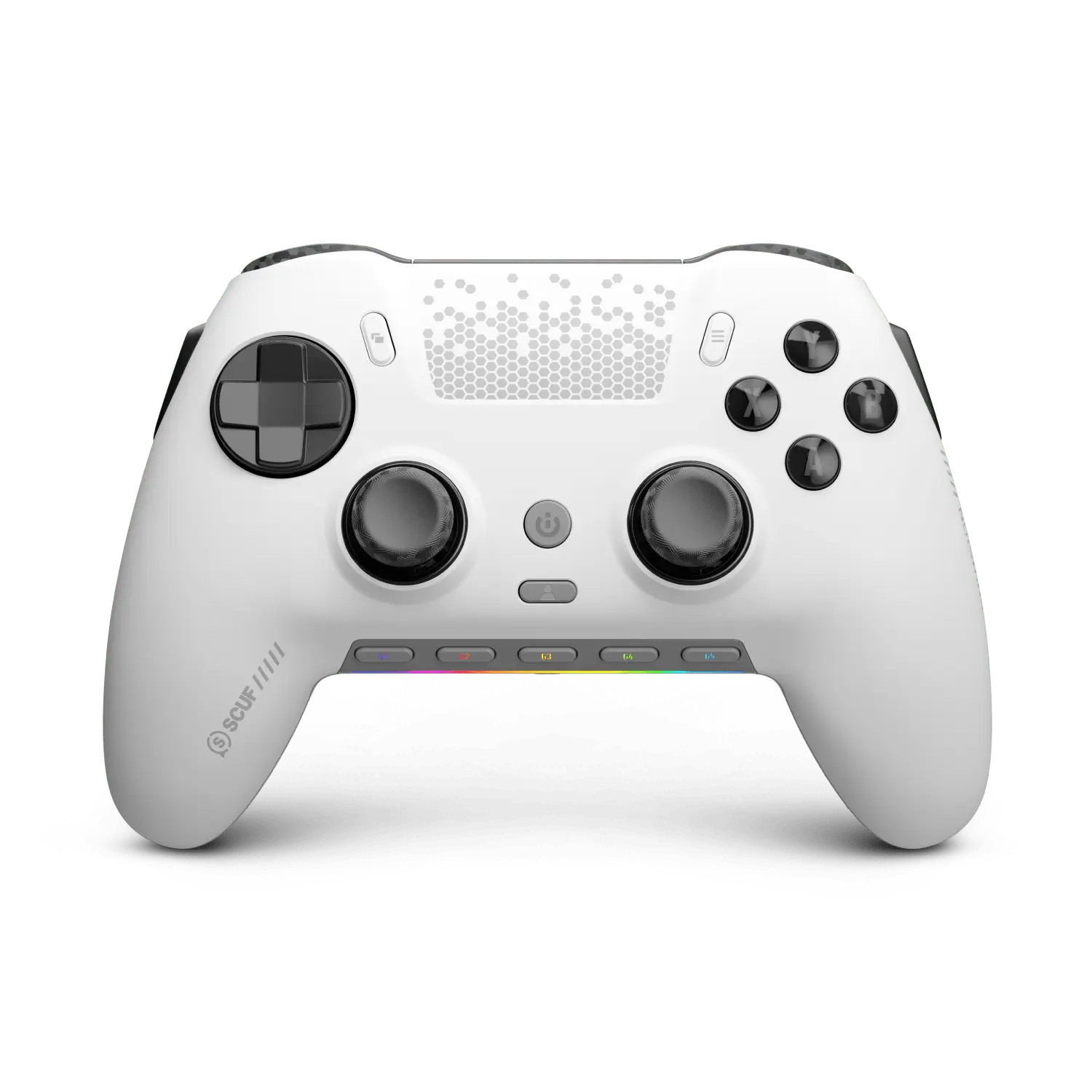 SCUF Envision Pro V2 Hall Effect Controller (White & Black) - 4 Customizable Rear Paddles, Hall Effect Thumbsticks, 5 Programmable G-Keys, Scuf Controller