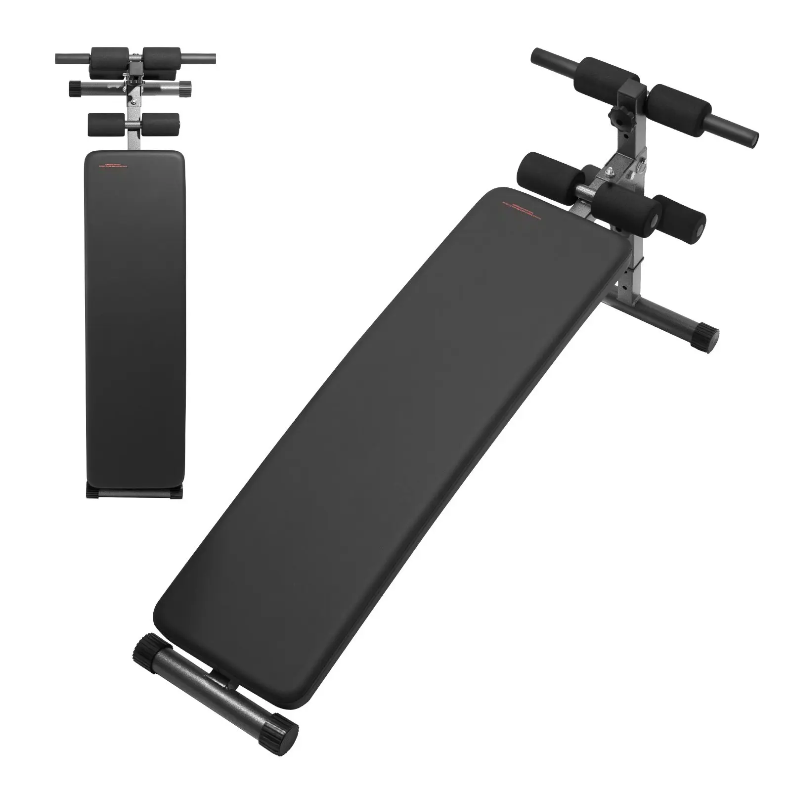 Sit-Up Bench Folding Curved Ab Bench With Five Adjustable Height Levels And 500 Lbs Weight Capacity For Core Training At Home Gym, Compact Foldable Sit-Up Board For Abdominal Exercise And Personal Fitness