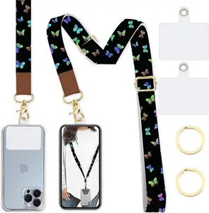 Phone Lanyard Wrist Strap Crobody Adjustable, Cell Phone Lanyard for Around The Neck Shoulder Wristlet Strap