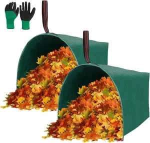 2 Pack 40 Gallon Dustpan Type Lawn Bags  Collapsible Heavy Duty Leaf Bags Yard  bags Collecting Leaves Lawn Grass Branches