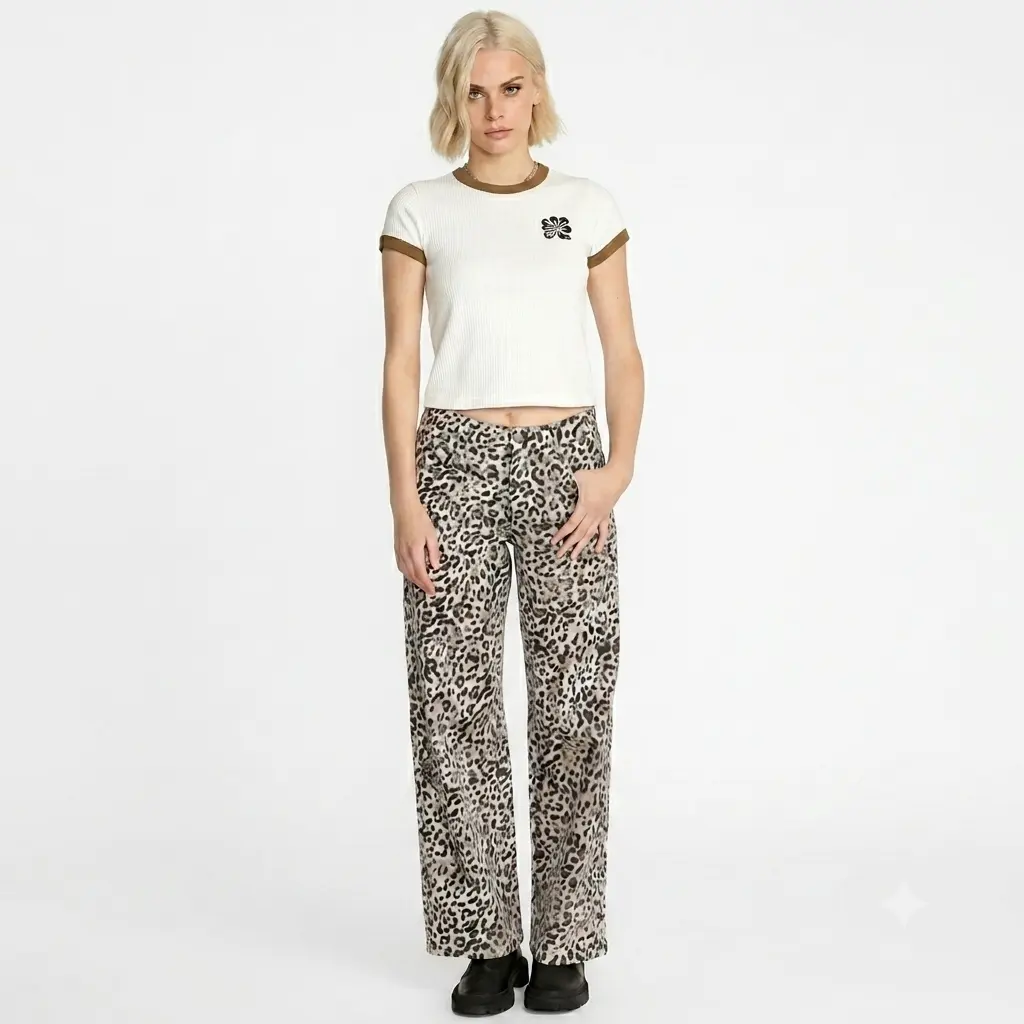 Volcom Women's Stoned Bf Low-Rise Denim Jeans - Simple, Streetwear Animal-Print Leg Bottoms, Authentic Denim Structure, Adds Standout Attitude for Casual Wear, Tops, Standout Look