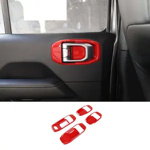 For 2018+ Jeep Wrangler JL& Gladiator JT 4-Door Car Door Handle Bowl Cover Decor Trim Decorative Accessories Decoration