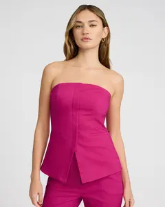 Express Stretch Cotton Cutaway Tailored Tube Top