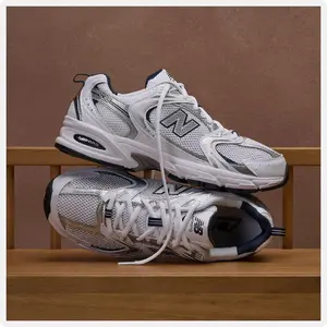 New Balance Unisex 530 Sneaker WHITE with NATURAL INDIGO New Balance Unisex 530 Sneaker WHITE with NATURAL INDIGO