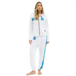 LOS ANGELES DODGERS 5 STRIPE SWEATPANTS - WHITE // BLUE