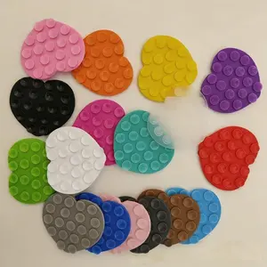 Heart-Shaped Silicone Dual-Sided Suction Cups 19pcs Anti-Slip Waterproof Easy Clean Eco-Friendly Material for Digital Phones