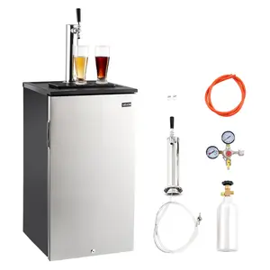 fathersdaygift  VEVOR Beer Kegerator, Single Tap Commercial Draft Beer Dispenser for D system, Refrigerator With Shelves, Hold 1 Sixth Keg, 2.5lbs CO2 Tank, 92L