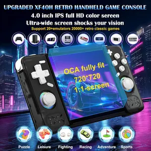 New Retro Game Console Xf40h Handheld, 4.0 IPS Screen, 26+ Emulators, 64GB Memory Card, Portable Gaming Console, Classic Games, Game Night Gadget, Perfect Gift!
