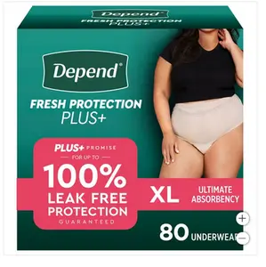 Depend Fresh Protection Plus Incontinence Underwear for Women, Ultimate Absorbency Fit Womenswear nylon brief