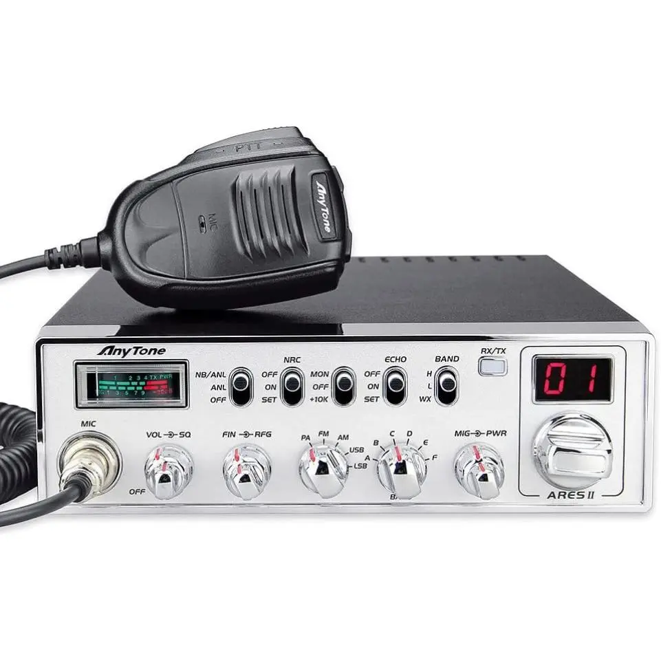 ARES II 10 Meter Radio for Truck, with CTCSS/DCS, High Power Output Max FM 40W, AM 12W,SSB 35W.
