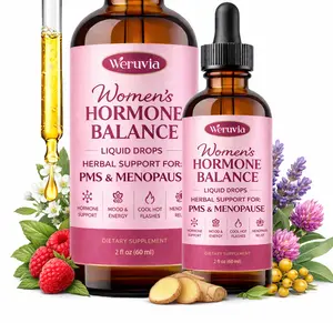 Hormone Balance Drops | Featuring Black Cohosh, Nettle, Red Raspberry Leaf, Chaste Tree Berry, and More | Relieves Menopausal Symptoms, Hot Flashes, and PMS | Vegan Formula | 2 fl oz
