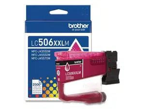 Brother Genuine LC506XXLM Super High Yield Magenta Ink Cartridge (for use with 4355, 4555, and 4557 Printers)