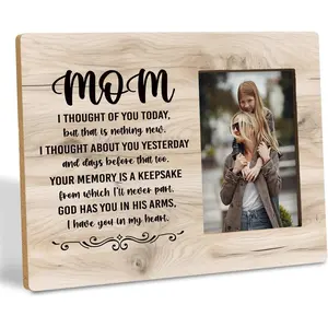 Memorial Picture Frames, Mom Memorial Gift, in Love Memory of Mom, Sympathy Grief Gifts for Loss of Mother, I Have You in My Heart Picture Frame, 8x10 Inch Wooden Frame for Tabletop or Wall Display